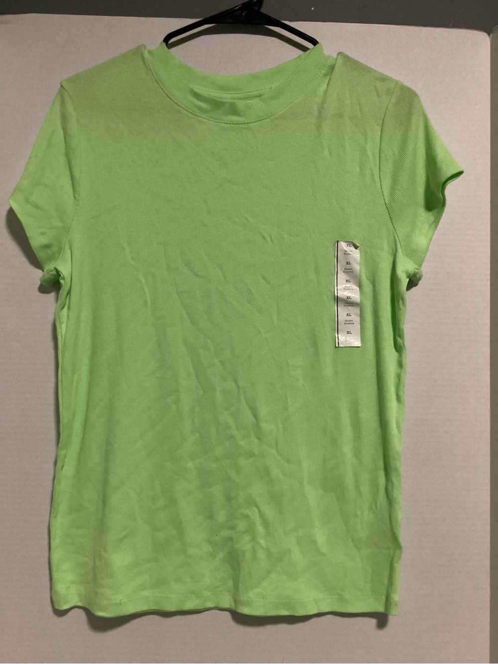 a new day Neon Green Ribbed Crewneck Tee - Picture 2 of 5